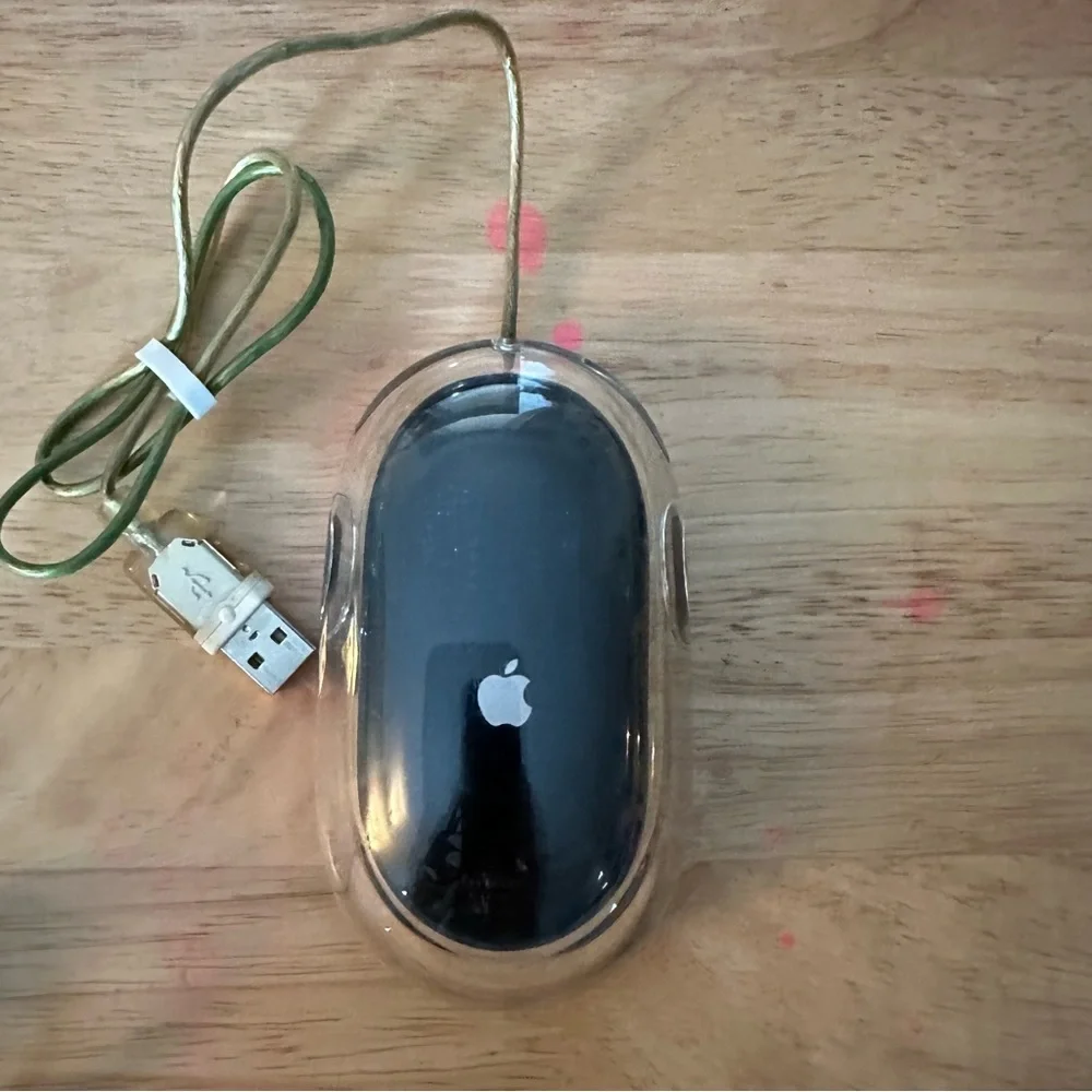 Vintage Apple Keyboard With Black Apple Mouse USB Preowned